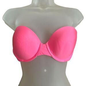 Pink Victoria Secret Strapless Push-up Padded Pink Bra